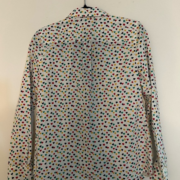 Talbots NWT Multicolor Heart Pattern women’s Shirt - Picture 2 of 4